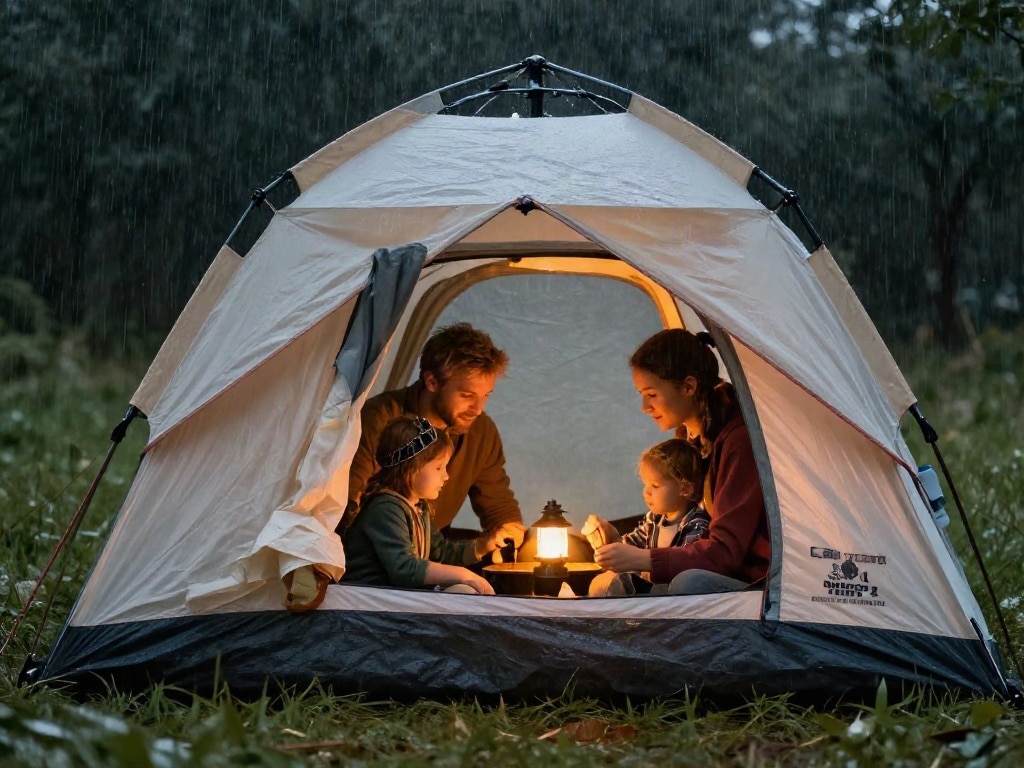 Camping bei Regen