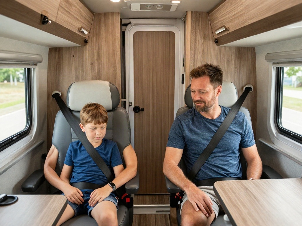 Wohnmobil schlafen während Fahrt