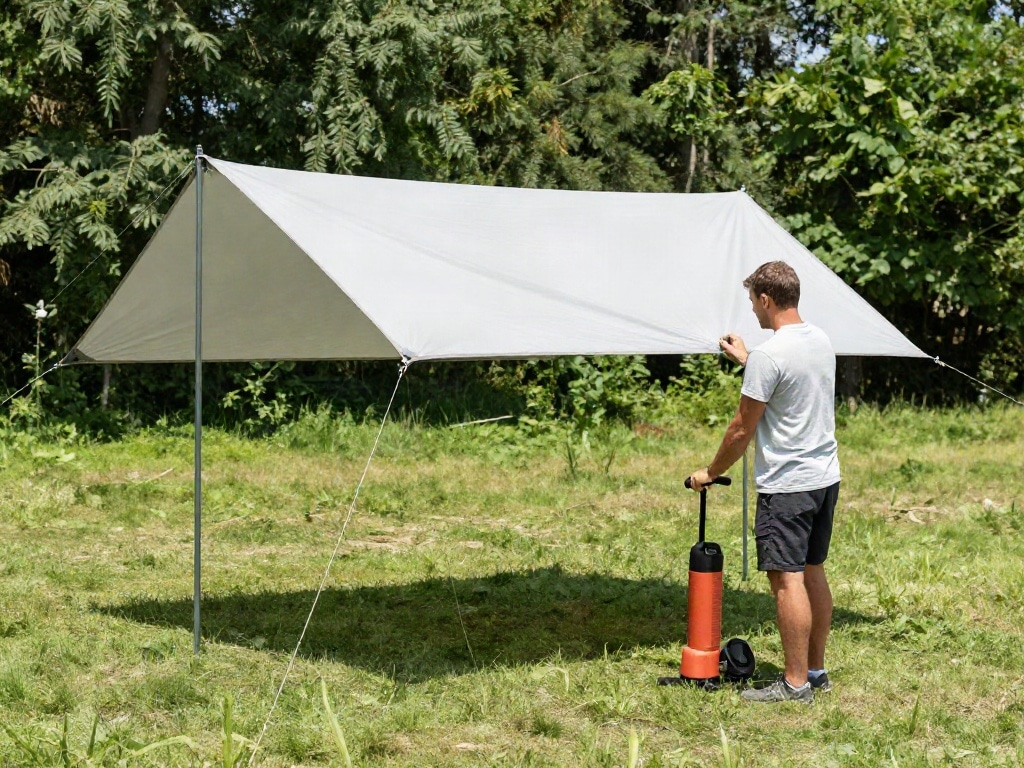 Luftvorzelt oder Stangenvorzelt