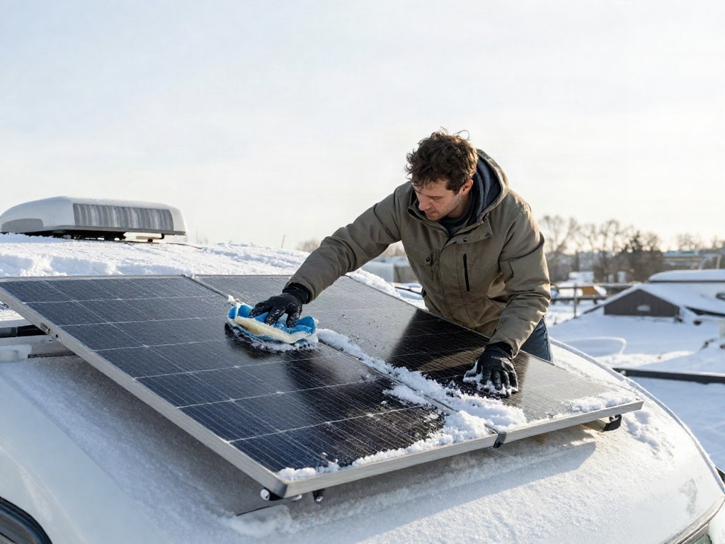 Solaranlage Wohnmobil Winter