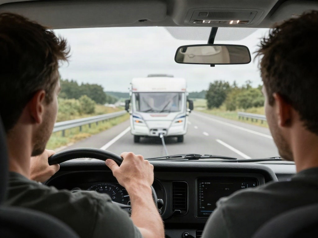 Wohnwagen schlingert